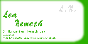 lea nemeth business card