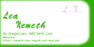 lea nemeth business card